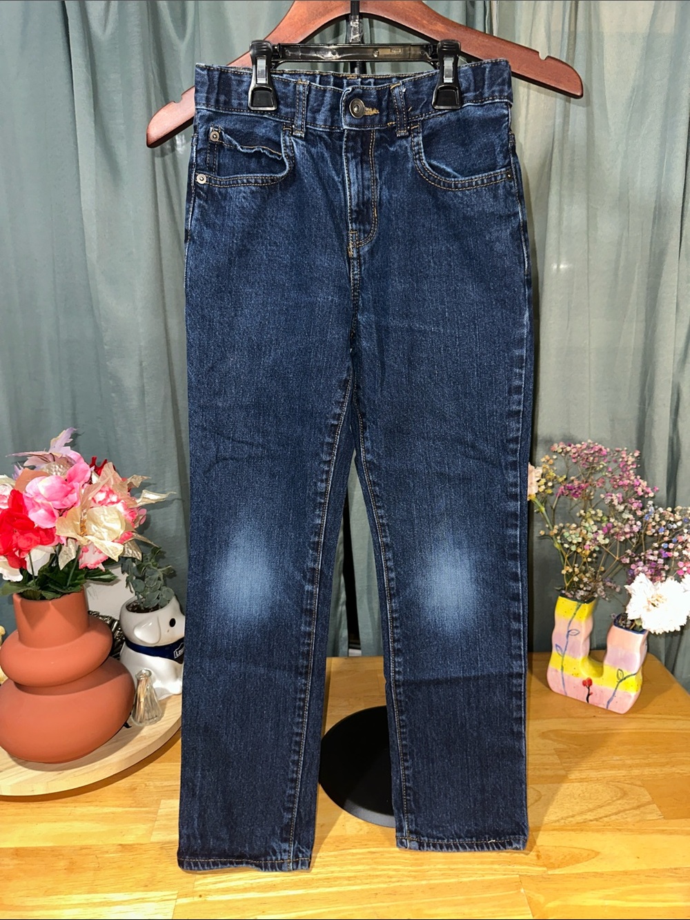 Place Kids Dark Wash Straight Leg Jeans